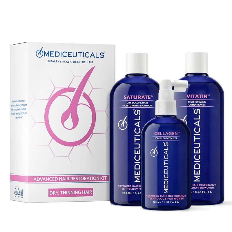Advanced Hair Restoration for Women Kit Dry, 2 × 250 ml + 125 ml